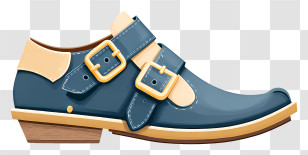 Pilgrim Shoe - Classic Blue Buckle Shoe Transparent PNG