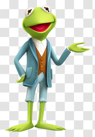 Kermit The Frog - Green Frog In Suit Transparent PNG