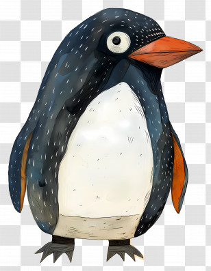 Penguin - Realistic Penguin Illustration With Vibrant Detailing Transparent PNG