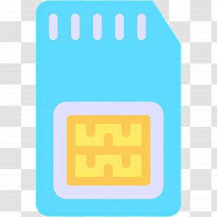 Phone Memory - Blue SIM Card Icon Transparent PNG