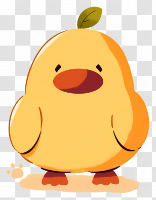 Cute Little Duck - Cute Yellow Bird Cartoon Character Transparent PNG