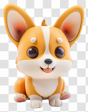 Corgi Puppy - Cute Corgi Dog Cartoon Illustration Transparent PNG