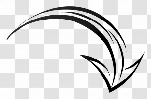 Curved Arrow Symbol - Curved Arrow Pointing Down Transparent PNG