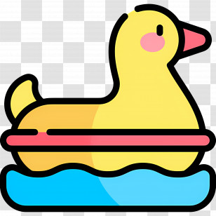 Swimming Pool - Cartoon Yellow Rubber Duck In Swimming Pool Transparent PNG