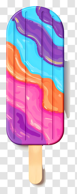 Paint Art - Colorful Popsicle Transparent PNG