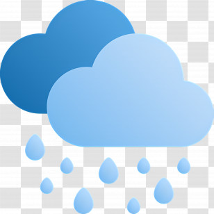Raining Cloud - Rainy Clouds Weather Icon Transparent PNG
