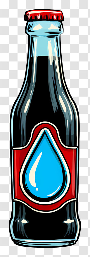 Dark Glass Bottle - Bottle With Blue Liquid Transparent PNG