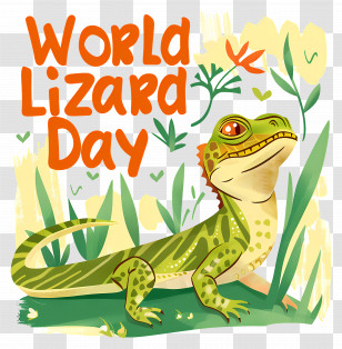 World Lizard Day - World Lizard Day Fun Graphic Illustration Transparent PNG