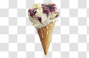 Ice Cream Cone Chocolate Sundae - Dessert - Blueberry Transparent PNG