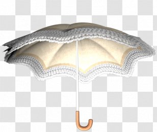 Umbrella Icon - Beige - White Lace To Pull Material Free Transparent PNG