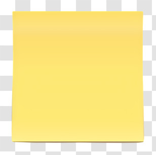 Yellow Sticky Note - Yellow Sticky Note With Subtle Shadow Effect Transparent PNG