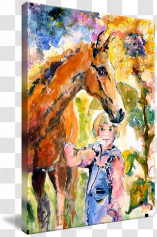 Horse Watercolor Painting Gallery Wrap - Ink Transparent PNG