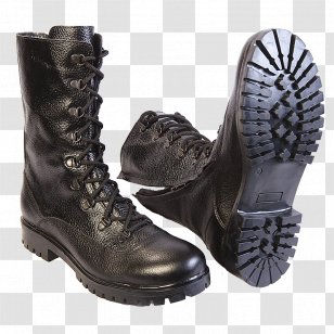 Combat Boot Dress Leather Footwear Zipper - Walking Shoe Transparent PNG