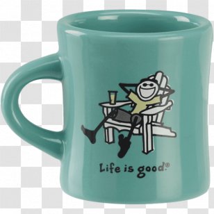 T-shirt Life Is Good Company Mug Coffee Cup - Handle Transparent PNG