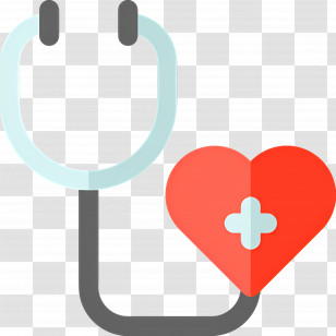 Stethoscope Heart - Stethoscope With Red Heart Healthcare Icon Transparent PNG