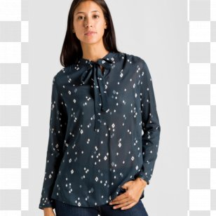 Blouse Armedangels Sleeve Button Neck Transparent PNG