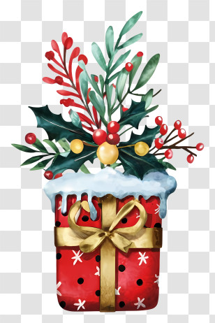 Christmas Box - Festive Christmas Gift Transparent PNG
