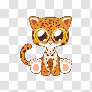 Leopard Tiger Jaguar Vector Graphics Illustration - Small To Medium Sized Cats Transparent PNG
