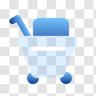 Icon - Blue Shopping Cart Icon Transparent PNG