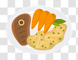 Korea Food - Steak With Vegetables Transparent PNG