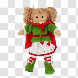 Doll Christmas Ornament Stuffed Animals & Cuddly Toys Character Figurine - Plush Transparent PNG