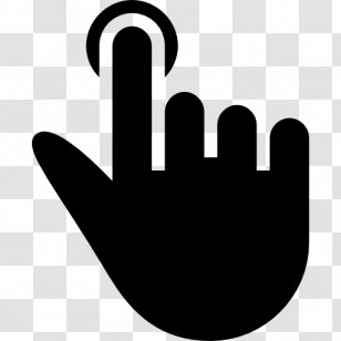 Computer Mouse Pointer Symbol - Point And Click - Black Hand Transparent PNG