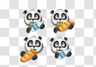 Giant Panda Bear Photography Illustration - Bamboo - Baby Transparent PNG