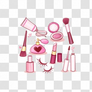 Cosmetics Make-Up Brushes Perfume Beauty Parlour - Makeup Design Transparent PNG