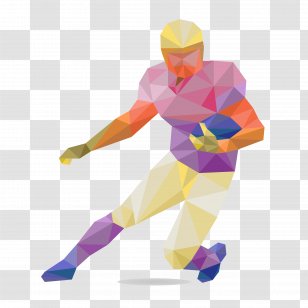 American Football Player - Fictional Character - Design Vector Material Transparent PNG