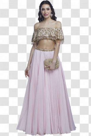 Gown Skirt Crop Top Dress Indo-Western Clothing - Joint Transparent PNG
