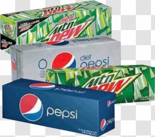 Pepsi Fizzy Drinks Mountain Dew Beverage Can - Carton Transparent PNG