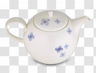 Jug Saucer Mug Teapot Ceramic - Purple - Scattered Petals Transparent PNG