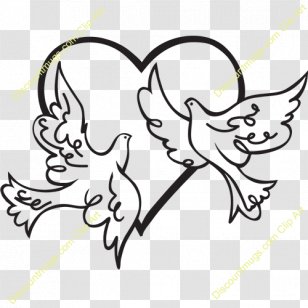 Wedding Invitation Free Content Clip Art - Invertebrate - Two Doves Transparent PNG