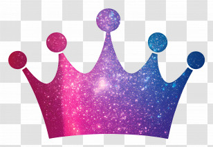 Glitter Crown - Galaxy Themed Crown Transparent PNG