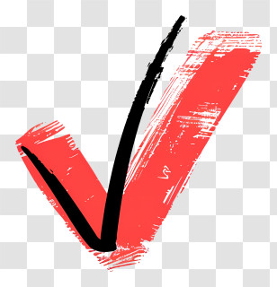 Red Check Mark - Red And Black Check Mark Transparent PNG
