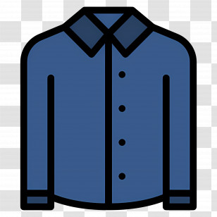 Shirt - Blue Collared Shirt Illustration Transparent PNG
