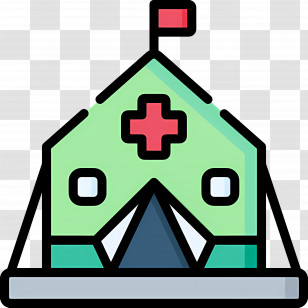 Refugee Camp - Illustration Of Emergency Medical Tent Transparent PNG
