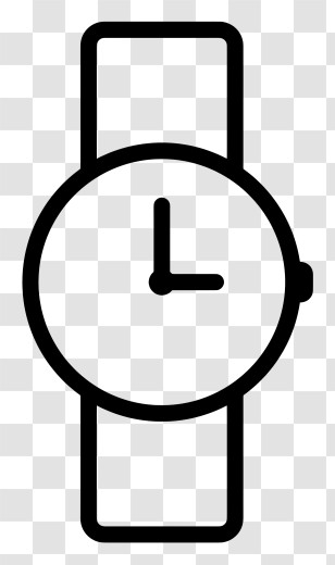 Reading - Minimalist Black Watch Icon Design Transparent PNG