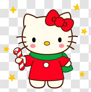 Christmas Hello Kitty - Hello Kitty Christmas Candy Transparent PNG