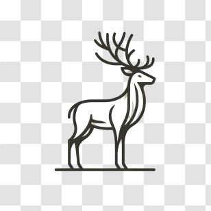 Christmas Deer - Deer With Antlers Transparent PNG