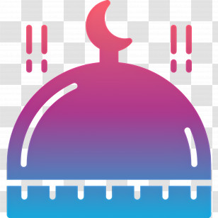 Mosque Dome - Gradient Mosque Icon With Crescent Moon Transparent PNG