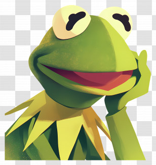 Kermit The Frog - Green Frog With A Smile Transparent PNG