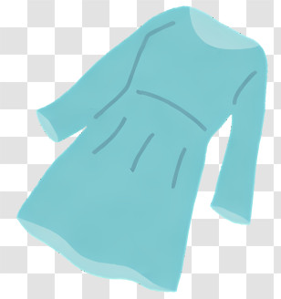 Fashion - Elegant Blue Dress Transparent PNG
