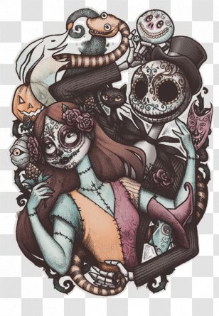 Jack Skellington Calavera The Nightmare Before Christmas: Pumpkin King Lock, Shock, And Barrel Day Of Dead - Corpse Bride - Drawing Transparent PNG