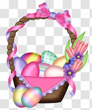 Easter Bunny Egg Clip Art - Eastertide - Colorful Basket Transparent Clipart Transparent PNG
