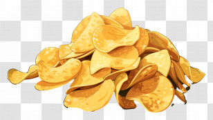 Chips - A Pile Of Yellow Chips Illustration Transparent PNG