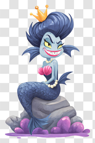 Queen Sewariel - Sea Witch Mermaid Queen Transparent PNG
