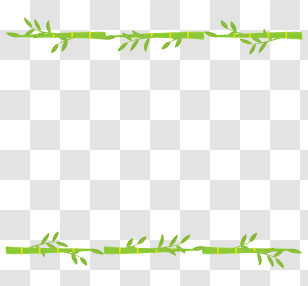 Banboo Frame - Green Bamboo Frame For Nature-Themed Designs Transparent PNG
