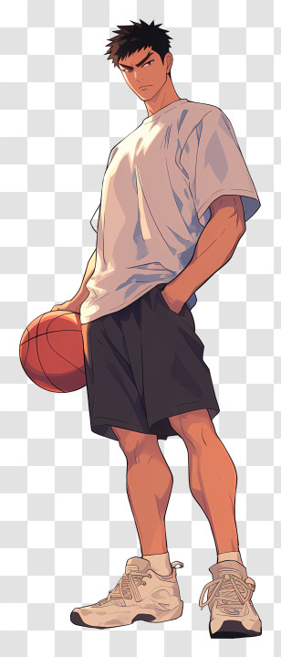 Slam Dunk - Tall Basketball Player Transparent PNG