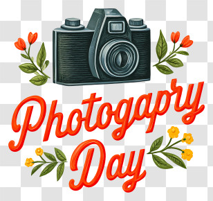 World Photography Day - Photography Day Celebration With Camera Transparent PNG